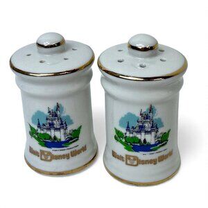 Vintage Walt Disney World Cinderella Castle Salt Pepper Shakers